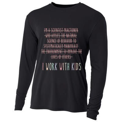 I Work With Behavior Analysis Bcba Cooling Performance Long Sleeve Crew