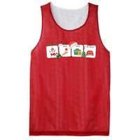 I Want Work All Done Funny Christmas Holiday Mesh Reversible Basketball Jersey Tank