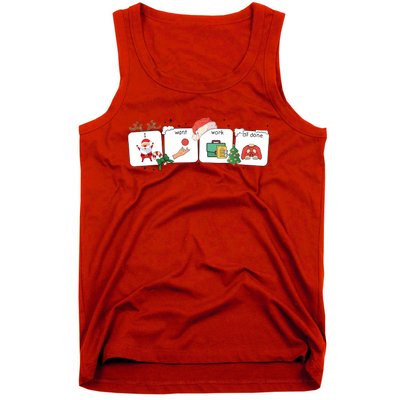 I Want Work All Done Funny Christmas Holiday Tank Top