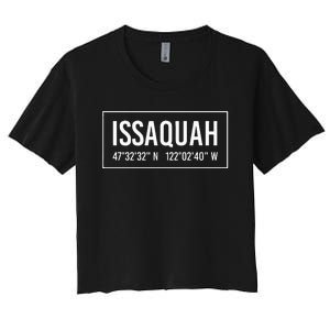 Issaquah Wa Washington Funny City Coordinates Home Gift Women's Crop Top Tee