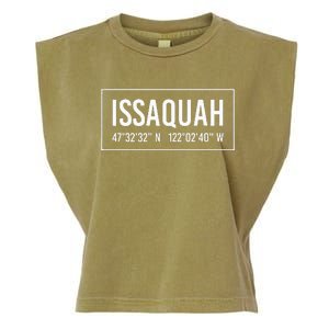 Issaquah Wa Washington Funny City Coordinates Home Gift Garment-Dyed Women's Muscle Tee