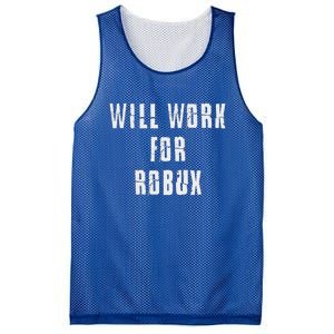 I Will Work For Robux Mesh Reversible Basketball Jersey Tank