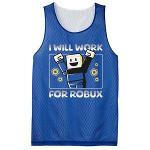 I Will Work For Robux Mesh Reversible Basketball Jersey Tank