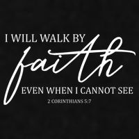 I Will Walk By Faith Even When I Cannot See Faith Christian Ladies PosiCharge Tri-Blend Wicking Tank