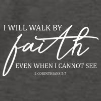 I Will Walk By Faith Even When I Cannot See Faith Christian Vector Backpack