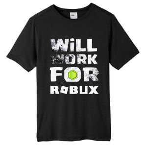 I Will Work For Robux Saying For The Blockchain And Token Tall Fusion ChromaSoft Performance T-Shirt