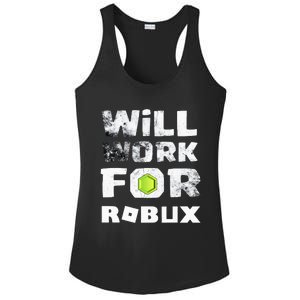 I Will Work For Robux Saying For The Blockchain And Token Ladies PosiCharge Competitor Racerback Tank