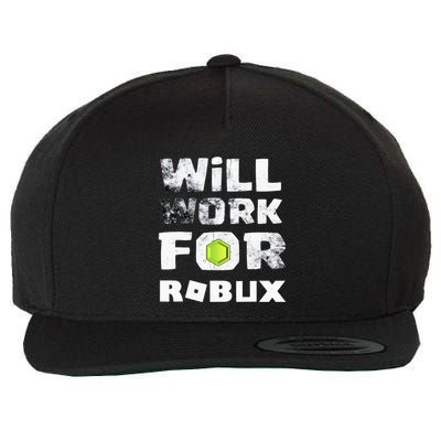 I Will Work For Robux Saying For The Blockchain And Token Wool Snapback Cap
