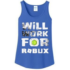 I Will Work For Robux Saying For The Blockchain And Token Ladies Essential Tank