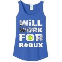 I Will Work For Robux Saying For The Blockchain And Token Ladies Essential Tank