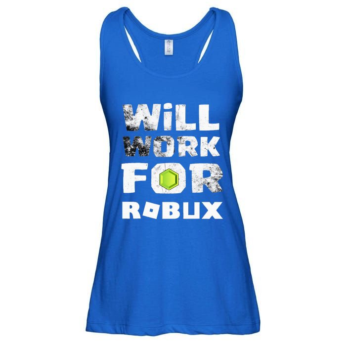 I Will Work For Robux Saying For The Blockchain And Token Ladies Essential Flowy Tank