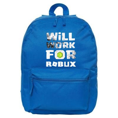 I Will Work For Robux Saying For The Blockchain And Token 16 in Basic Backpack