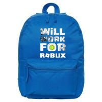 I Will Work For Robux Saying For The Blockchain And Token 16 in Basic Backpack