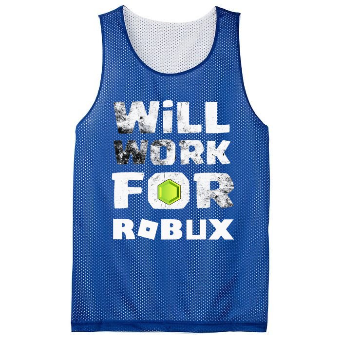 I Will Work For Robux Saying For The Blockchain And Token Mesh Reversible Basketball Jersey Tank