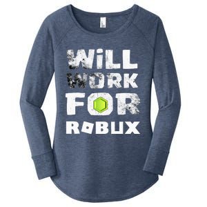 I Will Work For Robux Saying For The Blockchain And Token Women's Perfect Tri Tunic Long Sleeve Shirt