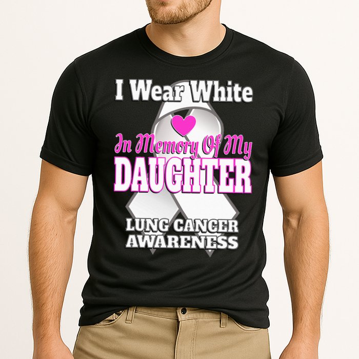 I Wear White In Memory Of My Daughter Lung Cancer Awareness Cooling Performance Crew T-Shirt