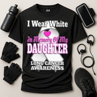 I Wear White In Memory Of My Daughter Lung Cancer Awareness Cooling Performance Crew T-Shirt