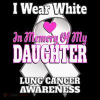 I Wear White In Memory Of My Daughter Lung Cancer Awareness Sustainable Bucket Hat