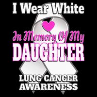 I Wear White In Memory Of My Daughter Lung Cancer Awareness Button