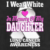 I Wear White In Memory Of My Daughter Lung Cancer Awareness Adult Drive Performance Visor