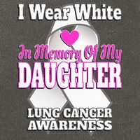 I Wear White In Memory Of My Daughter Lung Cancer Awareness Cotton Canvas Backpack