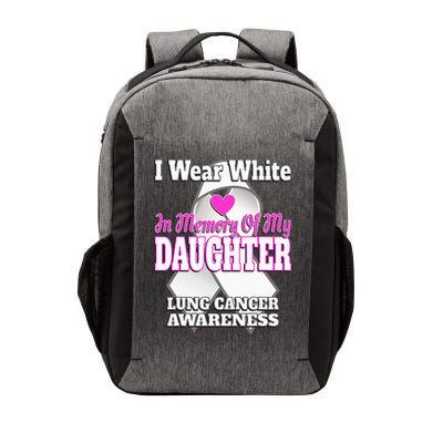 I Wear White In Memory Of My Daughter Lung Cancer Awareness Vector Backpack