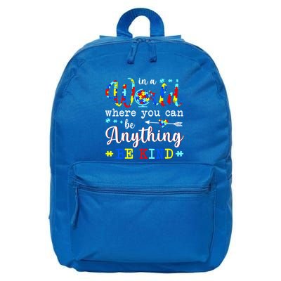 In World Where You Can Be Anything Be Kind Autism Awareness Gift 16 in Basic Backpack