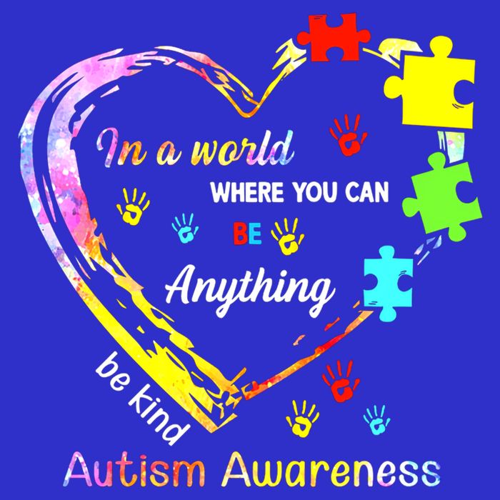 In World Where You Can Be Anything Be Kind Autism Awareness Great Gift 16 in Basic Backpack