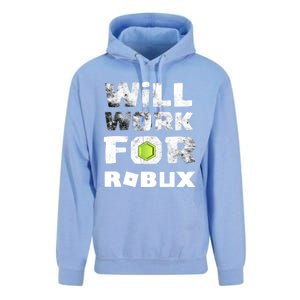 I Will Work For Robux Saying For The Blockchain And Token Gift Unisex Surf Hoodie