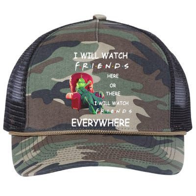 I Will Watch Friends Christmas Retro Rope Trucker Hat Cap