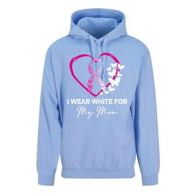 I Wear White For My Mom Breast Cancer Awareness Great Gift Meaningful Gift Unisex Surf Hoodie