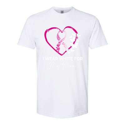 I Wear White For My Mom Breast Cancer Awareness Great Gift Meaningful Gift Softstyle CVC T-Shirt