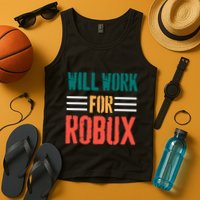 I Will Work For Robux Saying For The Blockchain And Token Tank Top