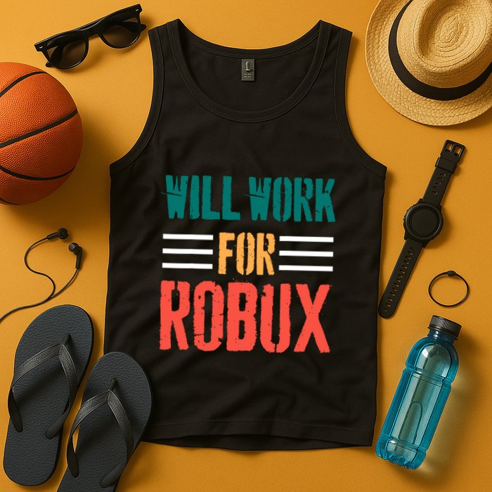 I Will Work For Robux Saying For The Blockchain And Token Tank Top