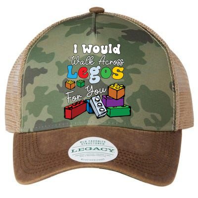 I Would Walk On Block Building For You Mom Life Funny Lover Legacy Tie Dye Trucker Hat