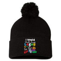 I Would Walk On Block Building For You Mom Life Funny Lover Pom Pom 12in Knit Beanie