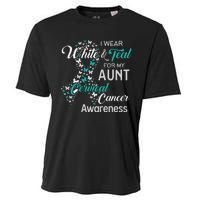 I wear White and Teal for my Aunt Cervical Cancer Cooling Performance Crew T-Shirt