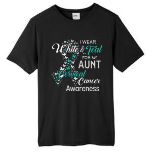 I wear White and Teal for my Aunt Cervical Cancer Tall Fusion ChromaSoft Performance T-Shirt