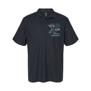 I wear White and Teal for my Aunt Cervical Cancer Softstyle Adult Sport Polo