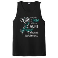 I wear White and Teal for my Aunt Cervical Cancer PosiCharge Competitor Tank