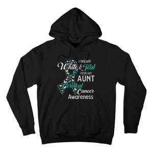 I wear White and Teal for my Aunt Cervical Cancer Tall Hoodie