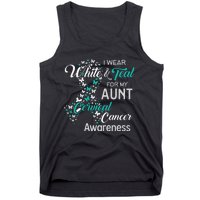 I wear White and Teal for my Aunt Cervical Cancer Tank Top