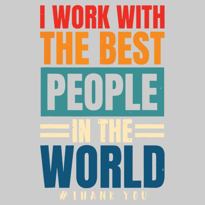 I Work With The Best People Employees Appreciation Day Cooling Performance Crew T-Shirt