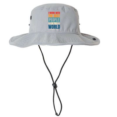 I Work With The Best People Employees Appreciation Day Bucket Hat
