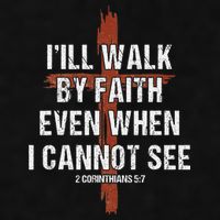 I Will Walk By Faith Even When I Cannot See Christian Jesus Ladies PosiCharge Tri-Blend Wicking Tank