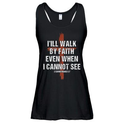 I Will Walk By Faith Even When I Cannot See Christian Jesus Ladies Essential Flowy Tank