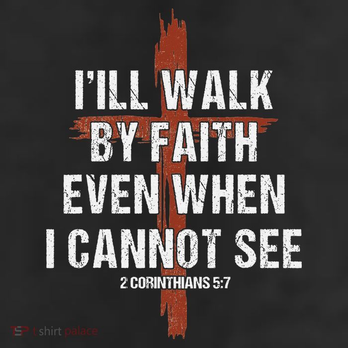 I Will Walk By Faith Even When I Cannot See Christian Jesus 25L Jumbo Tote