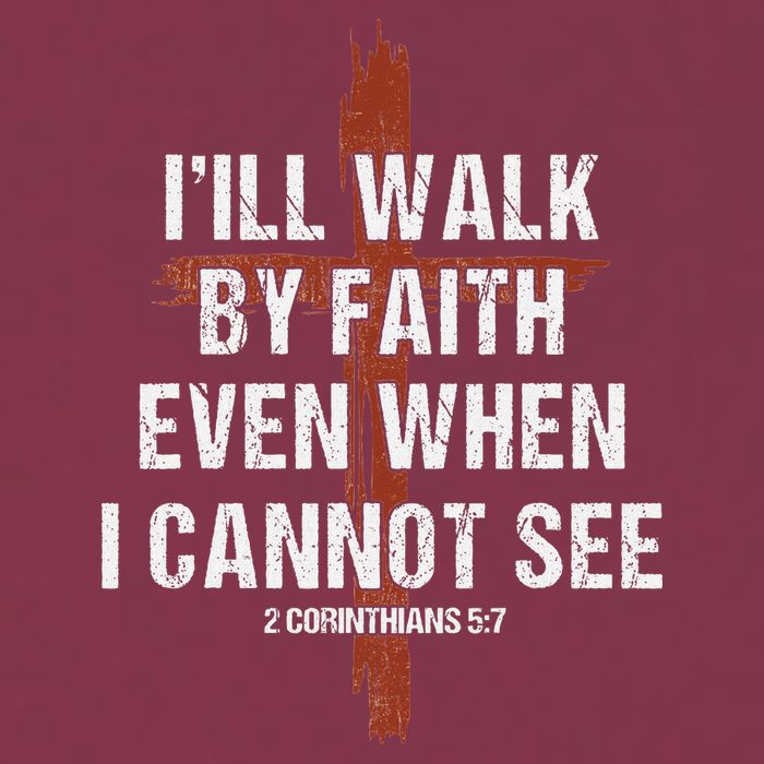 I Will Walk By Faith Even When I Cannot See Christian Jesus 16oz Travel Tumbler