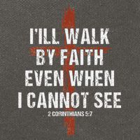 I Will Walk By Faith Even When I Cannot See Christian Jesus Cotton Canvas Backpack