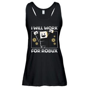 I Will Work For Robux Funny Gamer Ladies Essential Flowy Tank